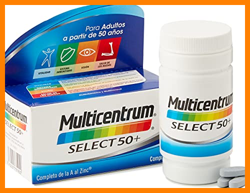 【 Mejor precio en oferta de 】✔️ MULTICENTRUM Select 50+, Complemento Alimenticio Multivitamínico y Multimineral para Adultos 50+, Sin Gluten,90 Comprimidos