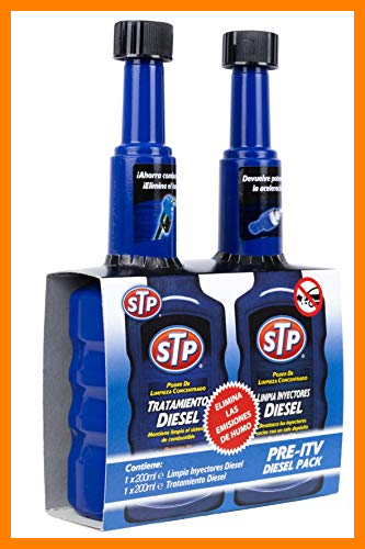 【 Mejor precio en oferta de 】✔️ STP® - PACK PRE-ITV DIÉSEL - Tratamiento para motores diésel + Limpia inyectores para motores diésel - Reduce emisiones, ahorra combustible y recupera el rendimiento