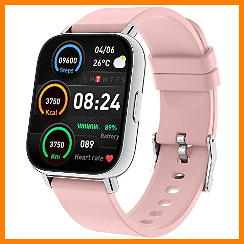 【 Mejor precio en oferta de 】✔️ Smartwatch, 1.69” Reloj Inteligente Mujer con Pulsómetro, Calorías, Monitor de Sueño, Podómetro Pulsera Actividad Inteligente 24 Modos Deporte, Impermeable IP67 Fitness Reloj Digital para Android iOS