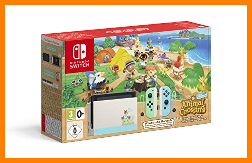 【 Mejor precio en oferta de 】✔️ Nintendo Switch HW - Consola Edición Animal Crossing - Verde/Azul
