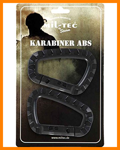 【 Mejor precio en oferta de 】✔️ Mil-Tec - Mousquetons ABS - Noir