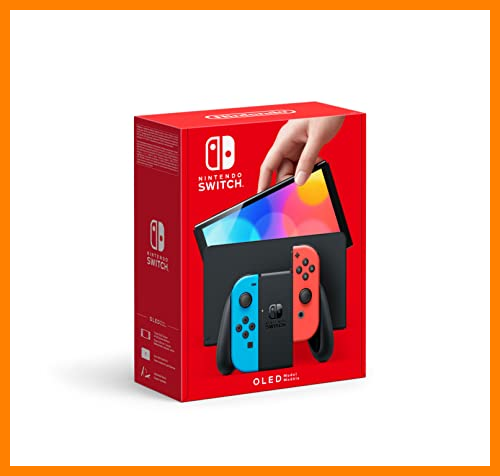 【 Mejor precio en oferta de 】✔️ Nintendo Switch (versión OLED) Azul Neón/Rojo Neón