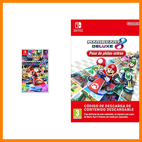 【 Mejor precio en oferta de 】✔️ Mario Kart 8 Deluxe (Nintendo Switch) + Pase de pistas extras DLC ( Nintendo Switch - Código de descarga)