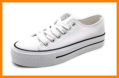 【 Mejor precio en oferta de 】✔️ Zapatillas Blancas Mujer con Plataforma Suela Doble Bambas Deportivas Plataforma Mujer Blanco 41