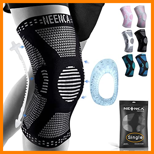 【 Mejor precio en oferta de 】✔️ NEENCA Rodillera Profesional, Rodillera de Compresión para Hombres y Mujeres, con Almohadillas de Gel de Rótula y Estabilizadores Laterales, Rodilleras de Grado Médico para Correr, Desgarro de Menisco