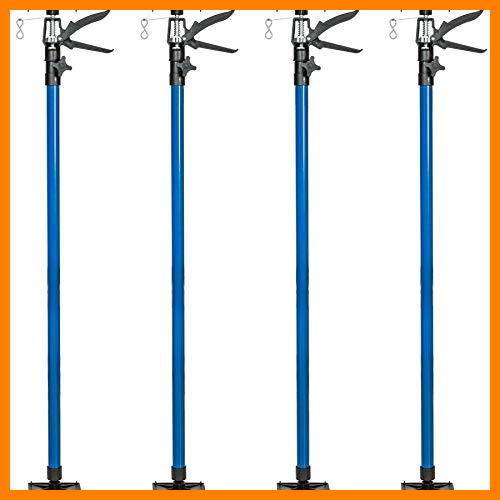 【 Mejor precio en oferta de 】✔️ tectake 800396 - Set de Puntales 115-290 cm, Expansión Telescópico, Reforzado Soporte para Techos - disponible en varios Modelos (4x Azul | No. 402400)