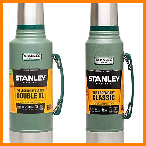 【 Mejor precio en oferta de 】✔️ Stanley - Termo Estilo Clásico (1,9 L), Color Verde + The Legendary Classic Hammertone Doble Pared De Aislamiento Al Vacío