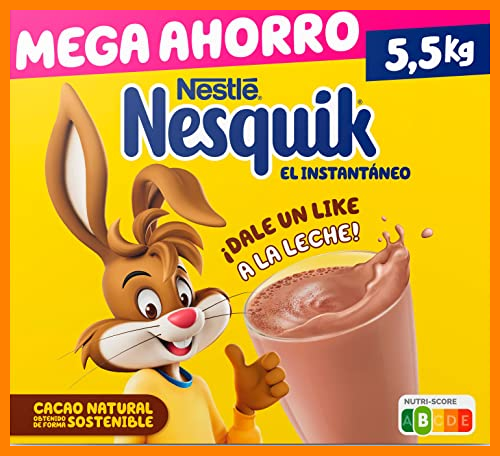【 Mejor precio en oferta de 】✔️ Nestlé Nesquik Cacao Soluble Instantáneo, Estuche 2 x 5,5 Kg