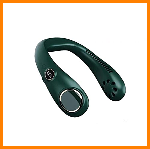 【 Mejor precio en oferta de 】✔️ Anlrion Ventilador de cuello, ventilador portátil, mini ventilador USB, silencioso, manos libres, sin hoja pequeña, ventilador, cuello Flujo de aire de 360 ° para viaje a la casa completa, 2000 mAh