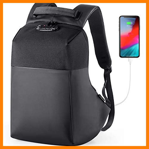 【 Mejor precio en oferta de 】✔️ NATURALIFE 15.6" Mochila Antirrobo para Ordenadores Portátiles con Cremallera Oculta, TSA Mochila Water Proof, con Puerto de Carga USB, Gran Capacidad para Escolar, Trabajo y Viajes