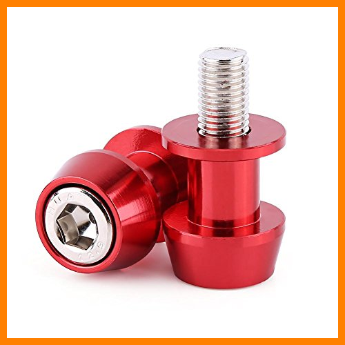 【 Mejor precio en oferta de 】✔️ Tornillo de soporte del brazo oscilante, 8/10 mm Motocicleta CNC Aleación de aluminio Brazo oscilante Carrete Deslizadores Deslizador Protector Soporte Basculante Bobinas(8MM-rojo)