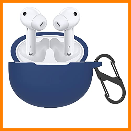 【 Mejor precio en oferta de 】✔️ METEQI Funda Compatible con Huawei Freebuds 4i, Fundas Protectoras de Silicona a Prueba de Golpes con Llavero (Armada)