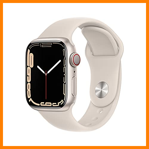 【 Mejor precio en oferta de 】✔️ Apple Watch Series 7 (GPS + Cellular) - Caja de Aluminio en Blanco Estrella de 41 mm - Correa Deportiva Blanco Estrella - Talla única