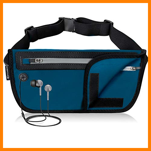 【 Mejor precio en oferta de 】✔️ MYCARBON Riñonera Viaje Cepillo Antirrobo Bolsa Esconder Cinturón Dinero RFID Riñonera Impermeable para Tarjetas Pasaportes Smartphone hasta 6.7 Pulgadas Proteger Viajar (Azul, B6)
