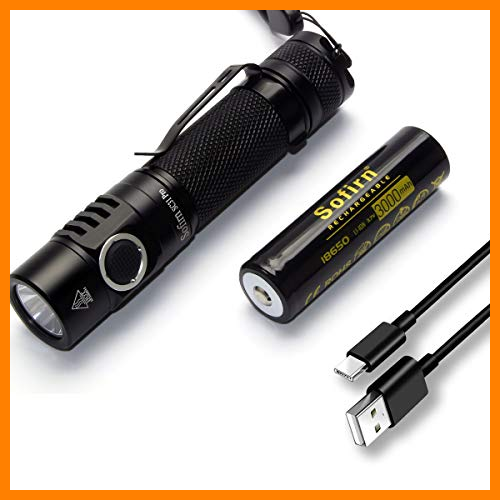 【 Mejor precio en oferta de 】✔️ Sofirn Linterna LED SC31 Pro superbrillante, 2000 lúmenes, SST40, USB, recargable, 6 niveles de luz, impermeable, función de memoria con batería 18650, para deportes al aire libre, senderismo, camping
