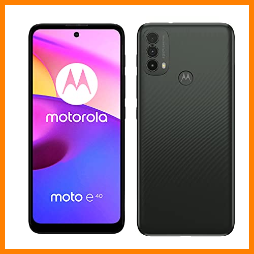 【 Mejor precio en oferta de 】✔️ Motorola Moto e40 (Pantalla 6.5" MAX Vision HD+, cámara Triple 48MP, procesador Octa Core, batería 5000 mAH, Dual SIM, 4/64GB, Android 11), Gris [Versión ES/PT]