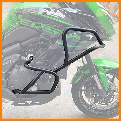 【 Mejor precio en oferta de 】✔️ Motocicleta Versys650 Barras de Choque de Carretera Marco de protección de Motor Protector de caída Parachoques para Kawasaki Versys 650 KLE650 KLE 650 2015 2016 2017 2018 2019 2020 2021 (Superior)