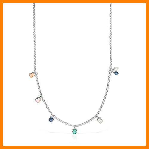 【 Mejor precio en oferta de 】✔️ TOUS Collar Mini Color de Plata con Gemas y Perla