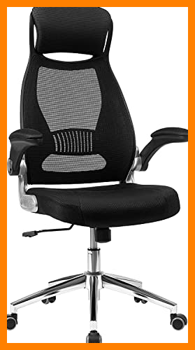 【 Mejor precio en oferta de 】✔️ OBN86BK Silla giratoria de Oficina Silla de Escritorio de Malla con reposacabezas Mecanismo sincronizad y Altura Ajustable Negro