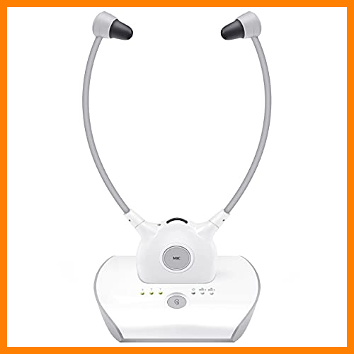 【 Mejor precio en oferta de 】✔️ APH100 Auriculares Inalambricos TV, Auriculares TV Inalambricos de Digitales 2,4 GHz con Transmisor para Personas con Oído Daño (3,5 mm AUX, RCA, con 2 Bater)