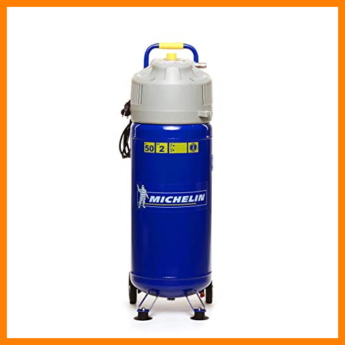 【 Mejor precio en oferta de 】✔️ MICHELIN - Compresor de aire vertical MVX50/2 - Tanque de 50 litros - Sin aceite - Motor de 2 CV - Presión máxima 10 bar - Flujo de aire 220 l/min - 13,2 m³/h