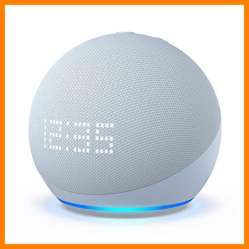 【 Mejor precio en oferta de 】✔️ Nuevo Echo Dot (5.ª generación, modelo de 2022) con reloj | Altavoz inteligente con reloj y Alexa | Gris azulado