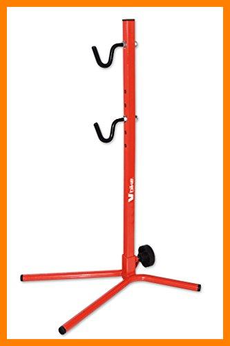 【 Mejor precio en oferta de 】✔️ Soporte trasero ajustable para garajes, con cubierta roja hasta 29 bicicletas
