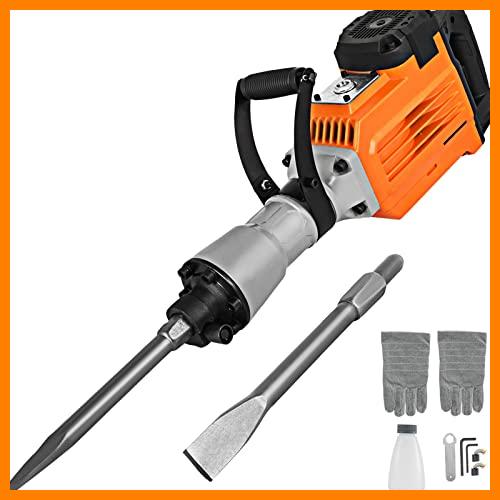 【 Mejor precio en oferta de 】✔️ VEVOR Martillo Demoledor, 3600W Martillo Eléctrico Profesional, 60J Martillo de Demolición, 1800RPM para Hormigón y Mampostería, con Cincel Plano, Cincel Puntiagudo y Accesorios Completos