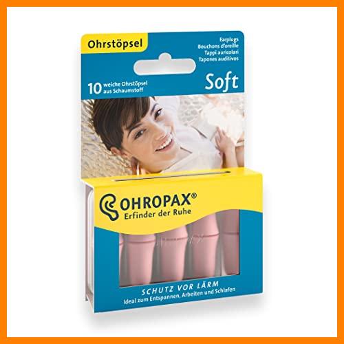 【 Mejor precio en oferta de 】✔️ OHROPAX – Soft – 1 x 10 unidades – Tapones intrauditivos reutilizables de espuma, contra el ruido dañino – para relajarse, dormir y escuchar música