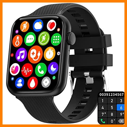 【 Mejor precio en oferta de 】✔️ Smartwatch Reloj Inteligente 1.85'' con Llamada Bluetooth Impermeable Pulsera Actividad Monitor de Sueño Podómetro Asistente de Voz, interfaces Personalizados Reloj Deportivo Hombre Mujer Android iOS