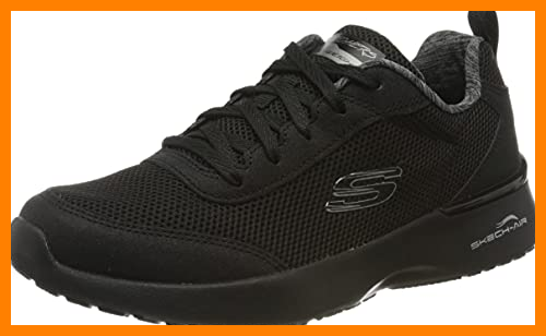 【 Mejor precio en oferta de 】✔️ Skechers SKECH-AIR DYNAMIGHT FAST BRAKE, Zapatillas para Mujer, Black Mesh / Black Trim, 40 EU