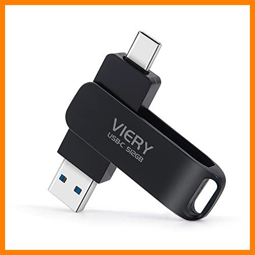 【 Mejor precio en oferta de 】✔️ NAAAIS Memoria USB de 512 GB, USB 3.0 tipo C, OTG Dual Flash Drive 512 GB, memoria USB C 2 en 1, para tablet, PC, teléfono Android (negro, 512 GB)
