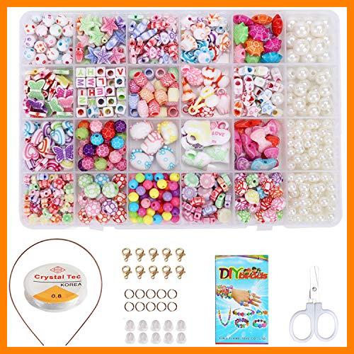 【 Mejor precio en oferta de 】✔️ Topways® Niños Bricolaje Conjunto de Cuentas Juego de Cuentas Bricolaje para niños, Cuentas Coloridas para Hacer Joyas para Niños Pulseras de Bricolaje Cuentas de Collares (A Mezcla)