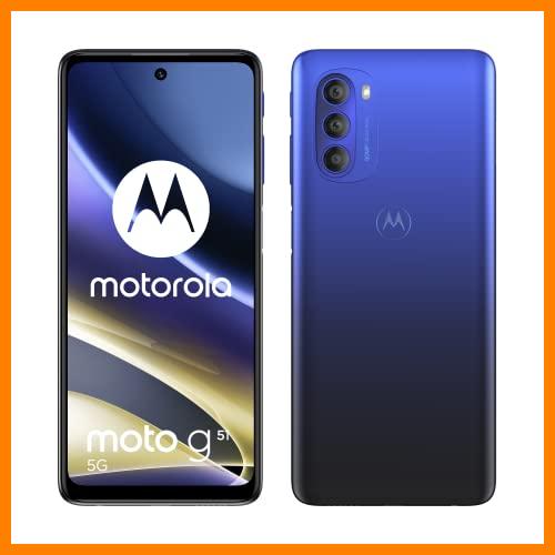【 Mejor precio en oferta de 】✔️ Motorola Moto g51 5G (Pantalla 6.8" Full HD+, Triple cámara 50 MP, procesador Octa Core, batería 5000 mAH, Dual SIM, 4/128GB, Android 11), Azul [Versión ES/PT]