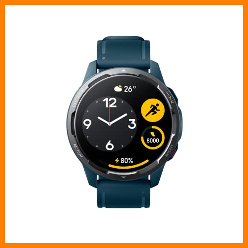 【 Mejor precio en oferta de 】✔️ Xiaomi Watch S1 Active - Smartwatch con pantalla AMOLED de 1.43", frecuencia de 60 Hz, 117 modos deportivos, monitoreo frecuencia cardíaca, sueño, estrés, SpO2, 5ATM, Color Ocean Blue, 46 mm