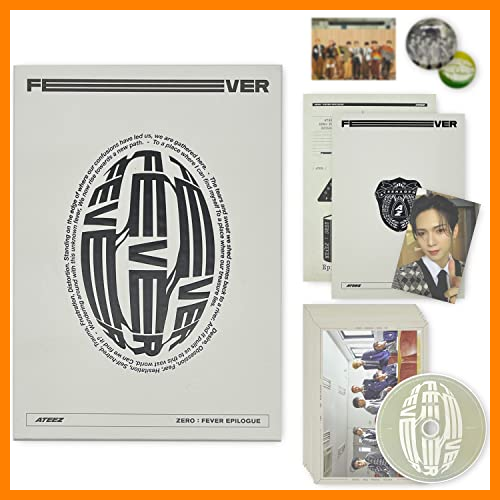 【 Mejor precio en oferta de 】✔️ ATEEZ - ZERO : FEVER EPILOGUE [ A Ver. ] Photo Booklet + DISC + Sticker + Post Card + Photo Card + OFFICIAL POSTER