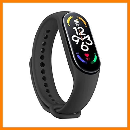 【 Mejor precio en oferta de 】✔️ Xiaomi Mi Smart Band 7 Pantalla AMOLED de 1.62 Pulgadas, 110 Modos Deportivos, Sueño, Estrés, SpO2, Monitor de Frecuencia Cardíaca, Rastreador de Ejercicios Bluetooth, 5ATM, Versión Global, Negro