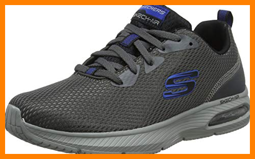 【 Mejor precio en oferta de 】✔️ Skechers DYNA-AIR, Zapatillas Hombre, Charcoal Mesh/Black Trim, 43 EU