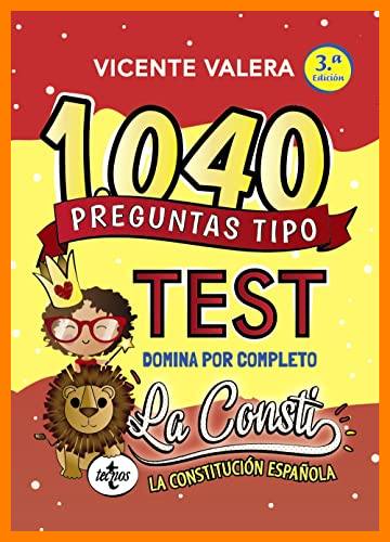 【 Mejor precio en oferta de 】✔️ 1040 preguntas tipo test La Consti: Constitución Española (Derecho - Práctica Jurídica)