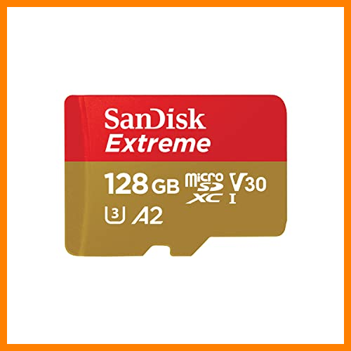 【 Mejor precio en oferta de 】✔️ SanDisk Tarjeta microSDXC Extreme de 128 GB + adaptador SD + RescuePRO Deluxe de hasta 190 MB/s, con rendimiento de aplicación A2, UHS-I, Clase 10, U3, V30