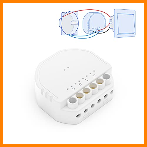 【 Mejor precio en oferta de 】✔️ Meross Inteligente Interruptor WiFi, Mini Interruptor de Pared Conmutador WiFi (REQUIERE CABLE NEUTRO), Interruptor Luz WiFi Inalámbrico Temporizador Control Compatible con Alexa, Google
