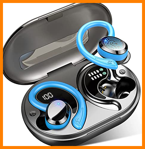 【 Mejor precio en oferta de 】✔️ Auriculares Inalámbricos Deportivos, Auriculares Bluetooth 5.1 Estéreo Reducción de Ruido, Cascos Inalambricos IP7 Impermeable, In-Ear Auriculares Running con microfono Carga Rápida USB-C Pantalla LED