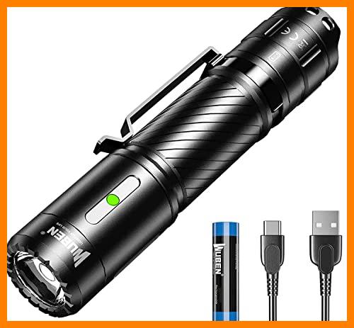 【 Mejor precio en oferta de 】✔️ WUBEN C3 USB C 1200 lúmenes Linterna LED Recargable e Impermeable con 6 modos Alta Potencia Linterna para exteriores, camping, senderismo, situaciones de emergencia