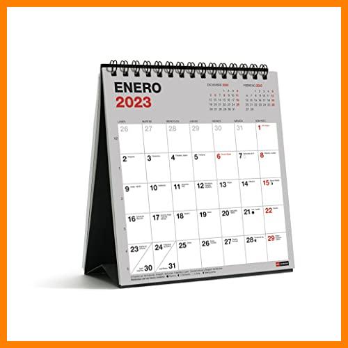 【 Mejor precio en oferta de 】✔️ Miquelrius - Calendario sobremesa 2023 Basic - tamaño 14 x 15 cm - con espacio para escribir - Español, Gris, MR28126