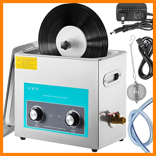 【 Mejor precio en oferta de 】✔️ VEVOR Limpiador Ultrasónico 6L Limpiador para Discos de Vinilo con Cesta Limpiador Ultrasónico Profesional Temporizador y Calentador 40kHz 180W Limpiador Ultrasónico de Acero Inoxidable 720 grados/min