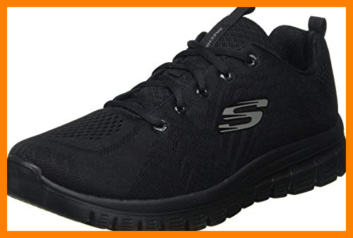 【 Mejor precio en oferta de 】✔️ Skechers Graceful Get Connected, Zapatillas Mujer, Negro Black Mesh Trim, 38 EU