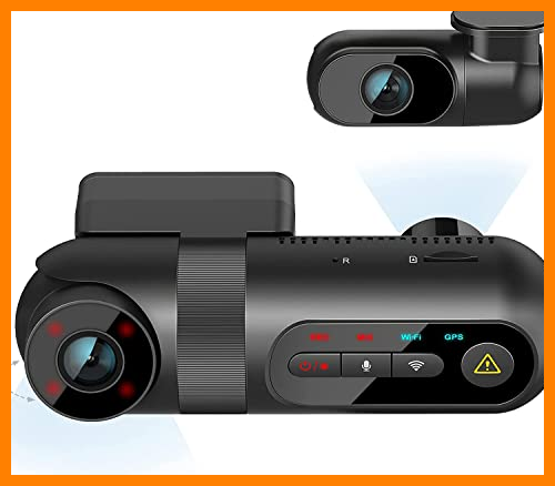 【 Mejor precio en oferta de 】✔️ VIOFO T130 Dash CAM de 3 cámaras para automóviles, 2K QHD 1440P, Lente giratoria de 140 ° + 165 °, Frontal + Interior + Trasero, Sensor Sony, Modo de estacionamiento 24 Horas, Adecuado para Uber Taxi