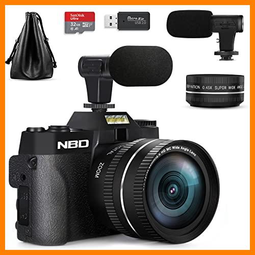 【 Mejor precio en oferta de 】✔️ NBD Cámara Digital 4K 48MP cámara compacta, 3.0 Pulgadas Pantalla Ultra Clara Youtube Vlogging Cámara con Lente Gran Angular y videocámara Digital con Zoom Digital 16x