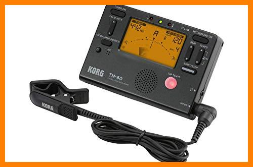 【 Mejor precio en oferta de 】✔️ Korg TM60-BK - Sintonizador/metrónomo con micrófono de contacto