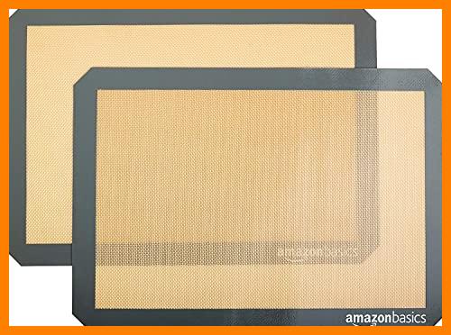 【 Mejor precio en oferta de 】✔️ Amazon Basics - Tapete de silicona para hornear, juego de 2 unidades